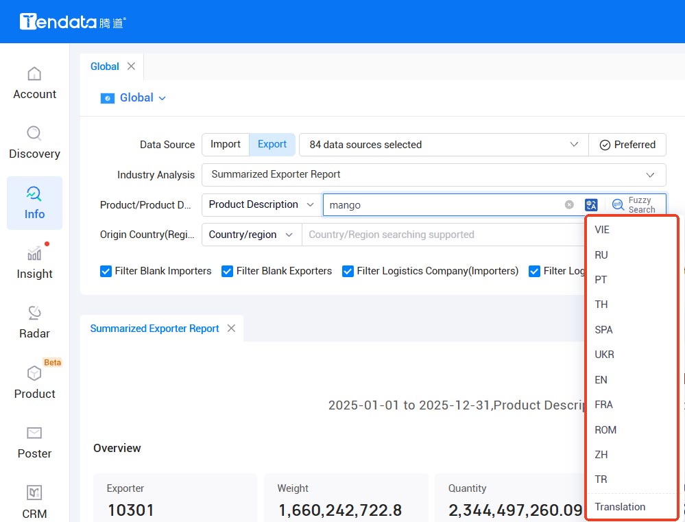 import export data import export data